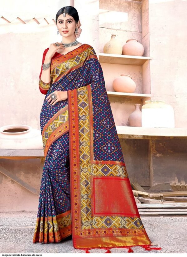 rajasthani silk saree